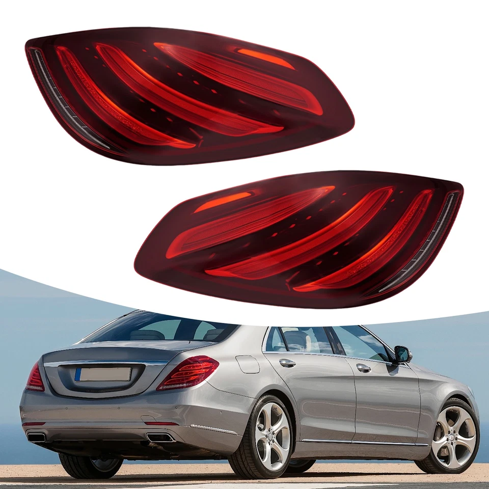 For 2013-2020 Mercedes-Benz S-Class W222 LED Tail Light Rear Brake Lamps (Pair) - Image 2 of 4
