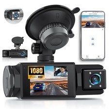 4K Dual Dash Cam Front  Rear with GPS, Night Vision, 128GB Storage Capacity