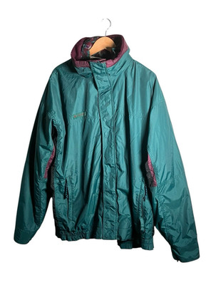 Columbia Bugaboo Mantel Herren L grün lila 90s Vintage Fleece gefüttert USA Made