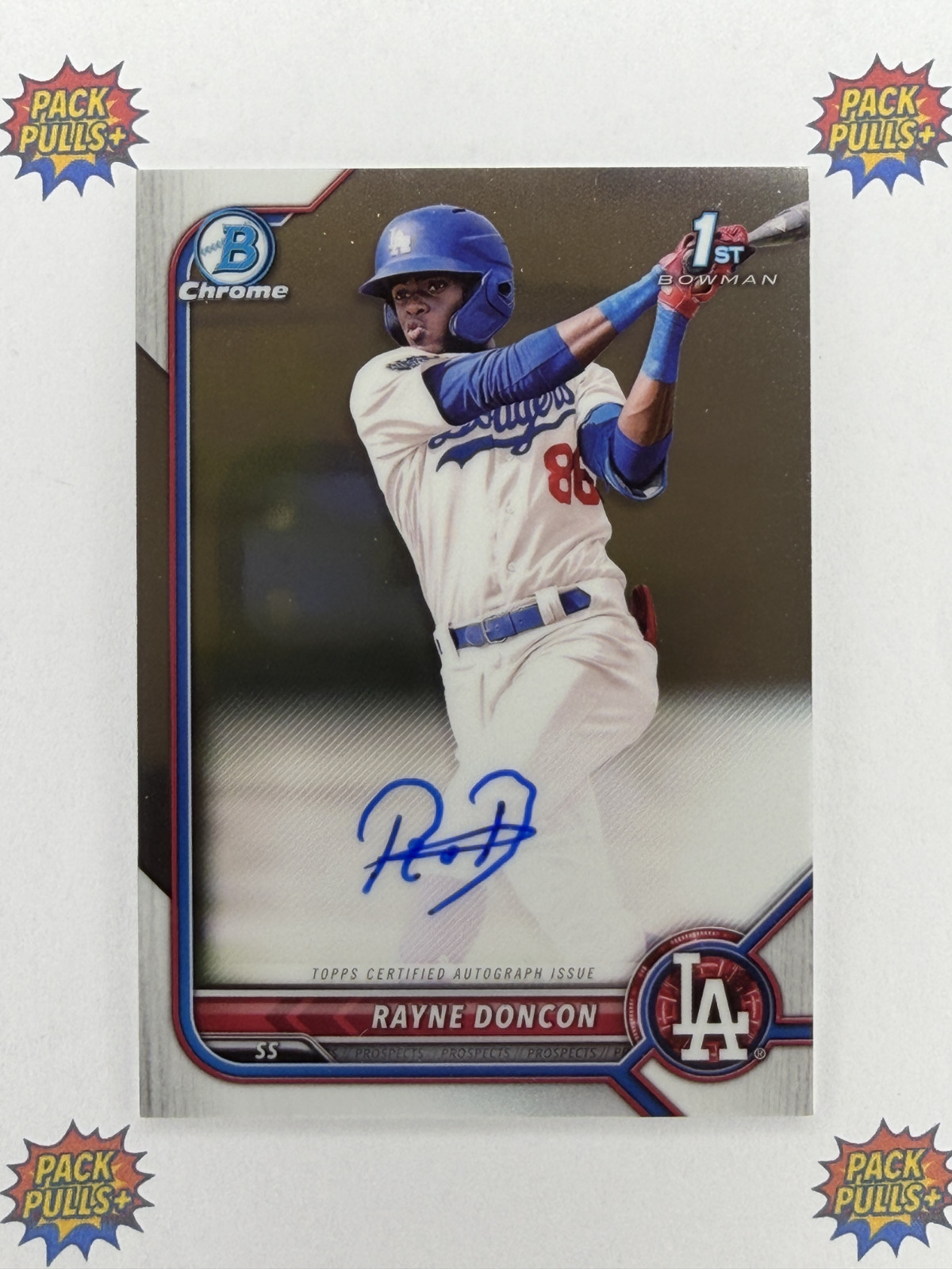 Rayne Doncon 2022 Bowman Chrome Prospects Auto RC 1st Bowman Rookie CPA-RD