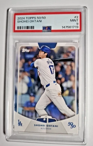 Shohei Ohtani - 2024 Topps 50/50 Home Run #1 LA Dodgers Card #2 PSA 9 MINT