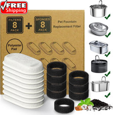 Cat Water Fountain Filter,16 Pack Cat Fountain Replacement Filters for Stainless