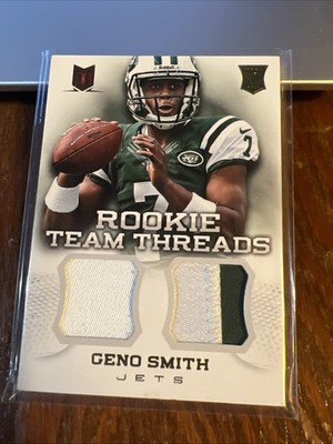 Geno Smith 2013 Panini Momentum Rookie Team Threads Combo Materials Prime RC /49