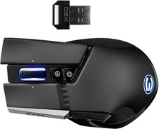 EVGA X20 Wireless Gaming Mouse RGB 10 Buttons 3-Sensor Rechargeable BT 2.4G USB 3