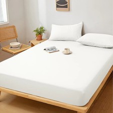 Hotel Quality Fitted Sheet 16'' Deep Pocket Brushed Fabric Elastic Bed Sheets