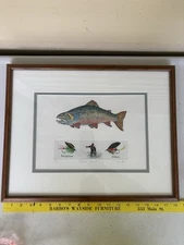Brook Trout Fish Art Print Framed Fisherman Gift Cabin Office Decor