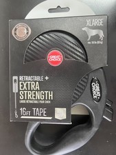 Great Choice Retractable Extra Strength 16FT Tape Leash XL Black 2560