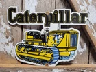 VINTAGE CATERPILLAR PORCELAIN SIGN RARE OLD CONSTRUCTION EXCAVATOR EQUIPMENT