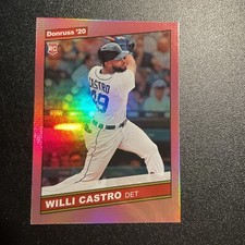 Willi Castro 2020 Donruss 1986 Retro PINK Holo Rookie Card RC Detroit Tigers
