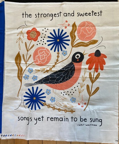 Birdsong By Gingiber Moda 48350 Quilt Fabric Panel Literature Quotes 36x44” New - Picture 3 of 6