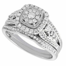 1Ct White Round Cut CZ Engagement Wedding Ring In Solid 925 Sterling Silver