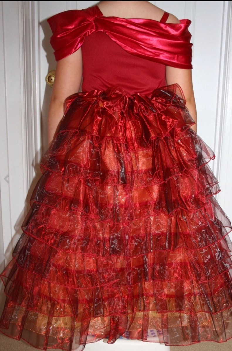 Disney Store Princess Belle Deluxe Holiday Costume Ball Gown Size 5/6 and  access | eBay