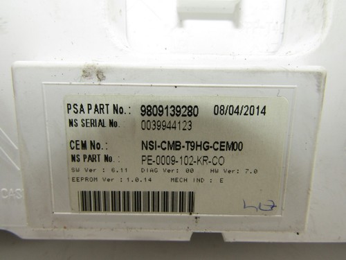 PEUGEOT 308 II T9 Kombiinstrument Diesel Tacho speedometer CLUSTER 9809139280 - Bild 8 von 9