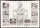 Vintage placemat TOWN and COUNTRY DINER local landmarks Bordentown New Jersey — photo 1