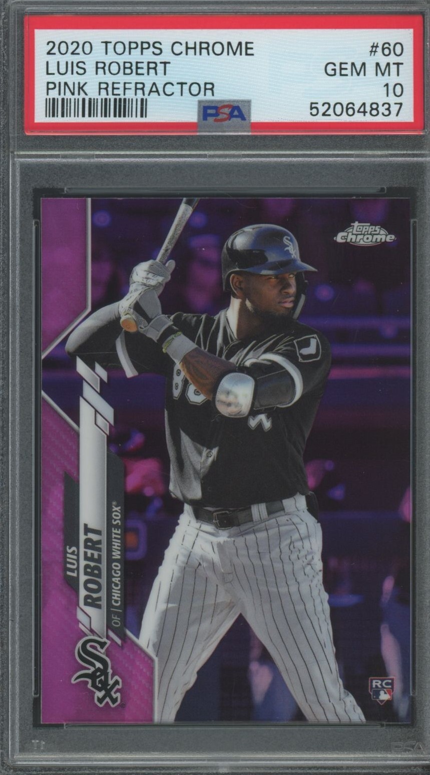 Luis Robert 2020 Topps Chrome Rookie #60 "Pink Refractor" - PSA 10 - GEM MINT