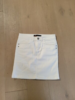 Soyaconcept 36 S White Cotton Blend Stretch Denim Front Fly Jean