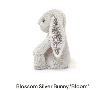 ぬいぐるみ  Medium Blossom Silver Bunny Jellycat Blossom Silver bunny 'Bloom' grey purple medium 31 cm NEW