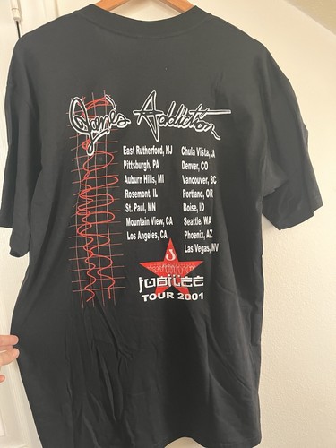 Vtg Jane's Addiction Jubilee 01 Tour L Concert Shirt & Orig Ticket Perry Farrell - Picture 9 of 11