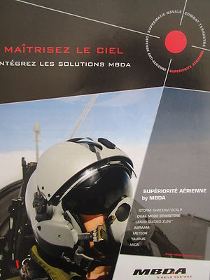 6/2011 PUB MBDA MISSILE SYSTEMS PILOT CASQUE HELMET ORIGINAL FRENCH AD