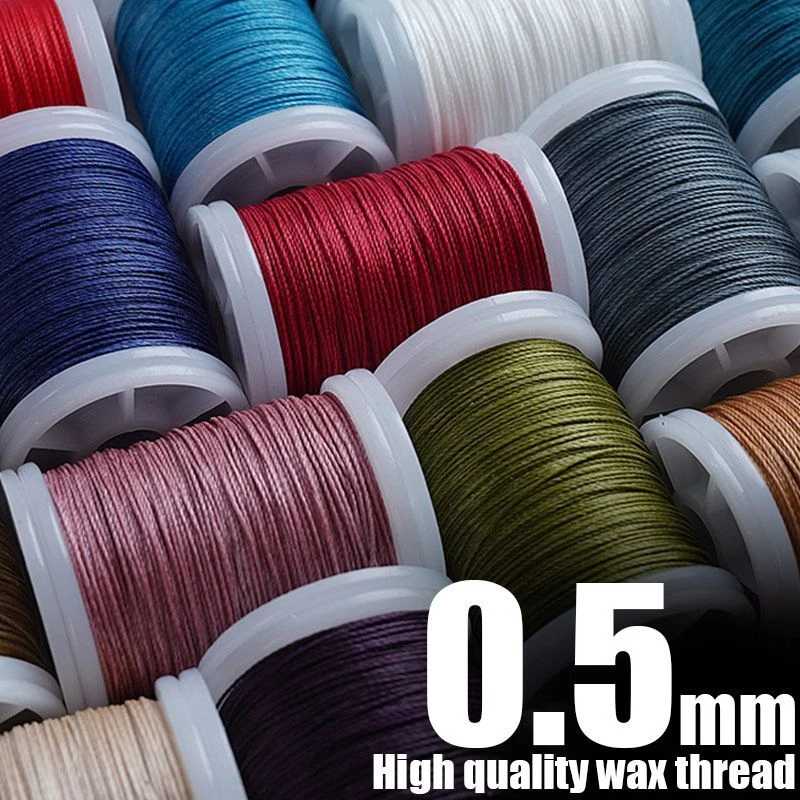 Colors Waxed Polyester Cord Bracelet Cord Wax Coated String for Bracelets  Waxed Thread for Jewelry Making Waxed String for Bracelet Making, 