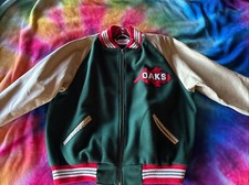 Oakland Oaks 1939 Wool Leather Jacket Early Ebbets Field Flannels Mens Size XL