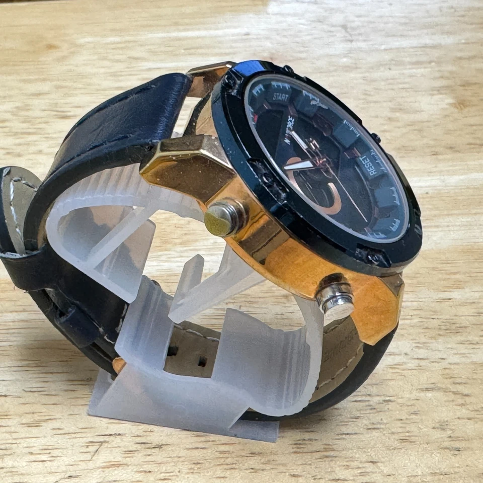 Naviforce Quartz Watch Men Rose Gold Blue Analog Digital Alarm Chrono New Batter - Image 3 of 4