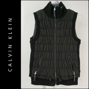 calvin klein black puffer vest