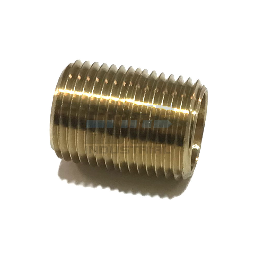 BRASS CLOSE NIPPLE 1/2" MALE NPT MNPT FUEL/AIR/WATER/OIL/GAS WOG