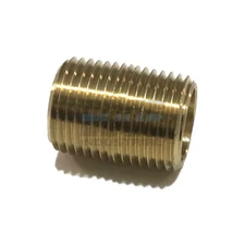 BRASS CLOSE NIPPLE 1/2" MALE NPT MNPT FUEL/AIR/WATER/OIL/GAS WOG