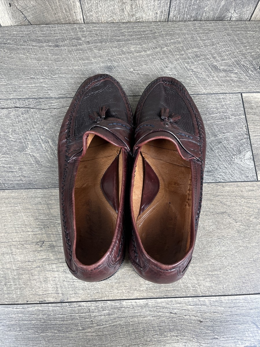 Men\'s Mercanti Florentini Vero Cuoio Brown Leather Tassel Loafers Sz 9.5 Italy Mercanti Fiorentini Italy Brown Leather Loafers Mens … - Gem main image 4