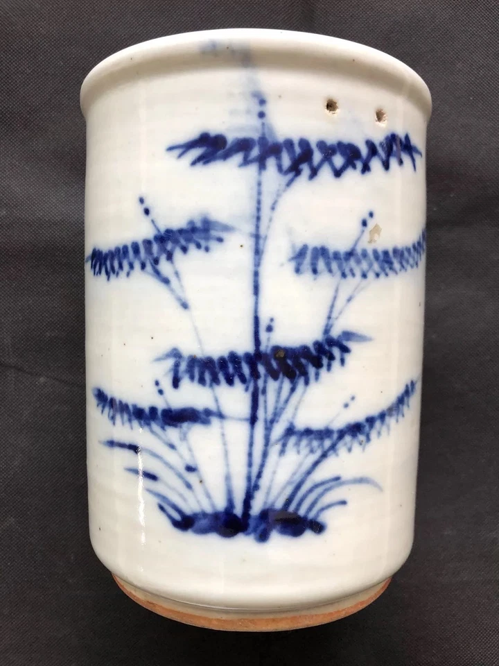 Antique Porcelain Chinese Blue & White Brush Pot, Late 17C - Image 4 of 4