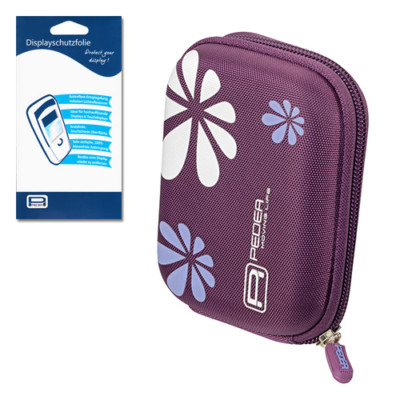 Digital Kamera Hardcase Foto Tasche Hülle für Kompaktkamera + Displayschutzfolie