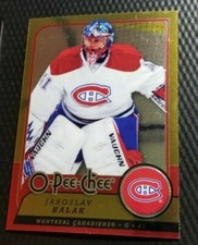 2008-09 O-Pee-Chee Hockey UDC JAROSLAV HALAK Montreal Canadiens GOLD RED FOIL