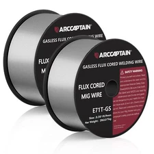ARCCAPTAIN Flux Core Welding Wire .035", E71T-GS Mig 2LB, 0.035" 2pk