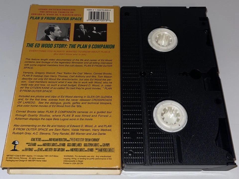 The Ed Wood Story - Plan 9 Companion (VHS 1992) Atomic Pictures Foto 2 de 2