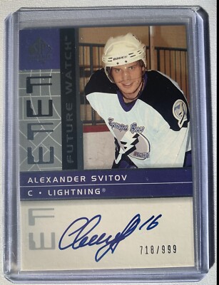 Alexander Svitov Future Watch Auto RC /999 Tampa Bay Lightning 2-3 SP Authentic