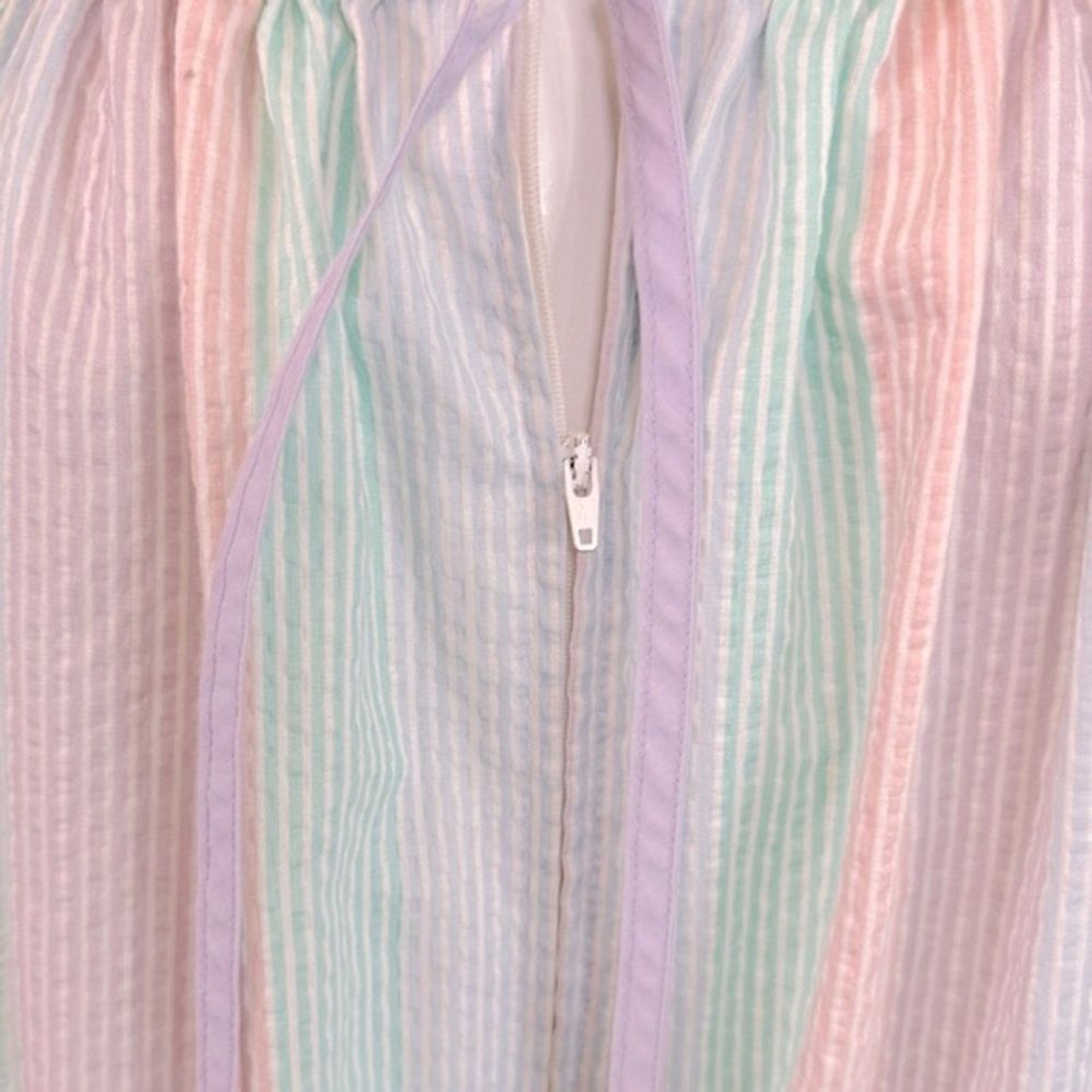VINTAGE Komar Pastel Pink Green Purple Striped Co… - image 6