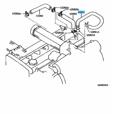 リモート TOYOTA SUPRA GA70 1987-1993 Genuine 1G-GEU Ventilation Hose 12261