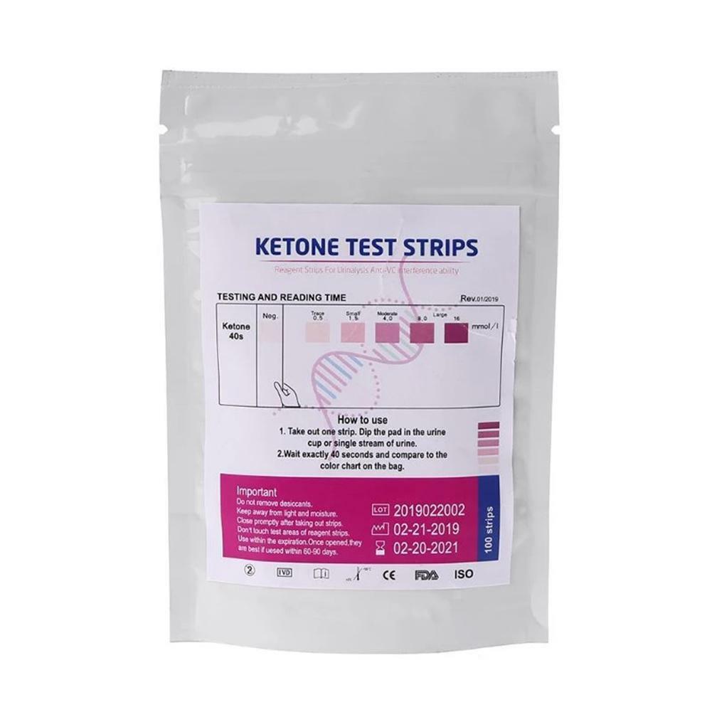 100 strips/bag urine ketone test strips keto acid ketone test strips