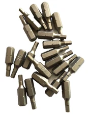 [20] S2 1/8" HEX x 1" x 1/4" SCREW DRIVER BITS HEX KEY INSERT- 20 BITS