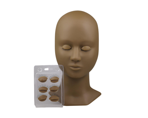 Mannequin Head With Removable Eyelids Eyelashes Extension Head Doll Mannequin - Picture 3 of 4