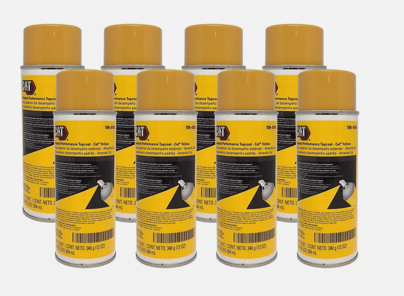 GENUINE CAT 590-0196 5900196 AEROSOL Spray Paint Yellow 12oz (8
