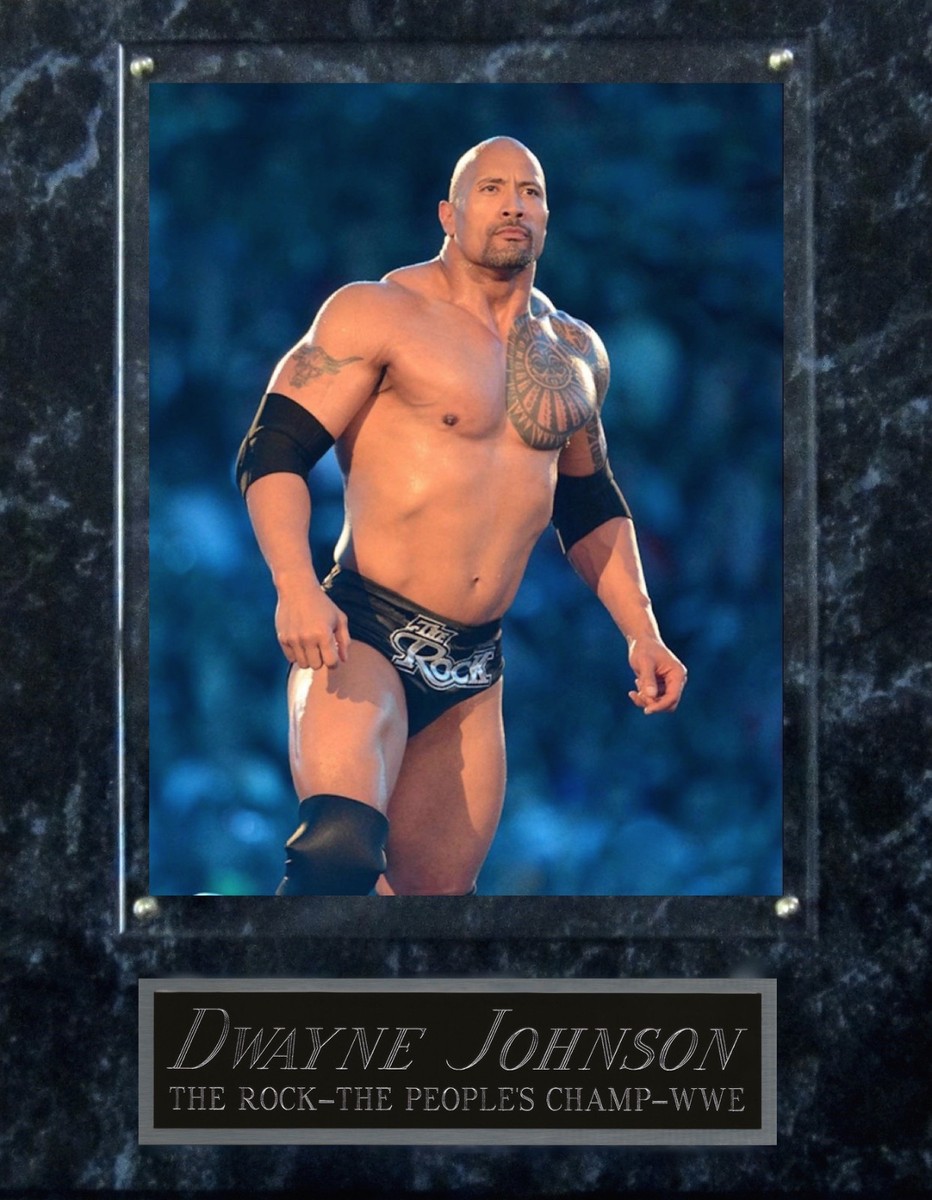 DWAYNE JOHNSON THE ROCK FRAMED 8X10 PHOTO-MAN CAVE ART-12X15 WALL