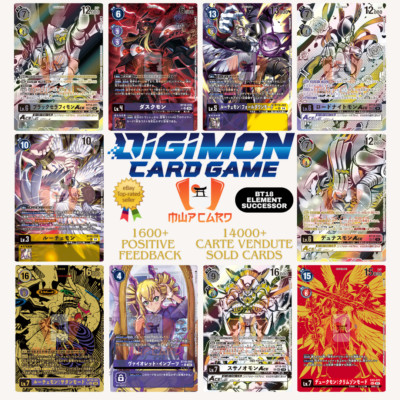 Digimon BT18 Element Successor ALL SR/SEC/PARALLEL CARDS JAP PREORDER