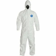 Dupont PK 25 Size L Hooded Disposable Coveralls - TY127SWHLG002500