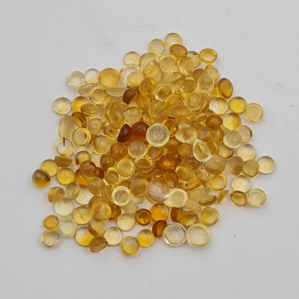 100 Pcs wholesale Lot Natural Citrine 6 MMRound Cabochon Loose Gemstone 100 Ct - Image 3 of 4