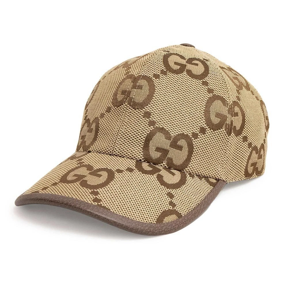 Gucci Baseball Cap Hat Jumbo Gg Canvas Leather Brown Xl 681264 Box