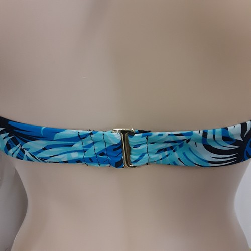 Time and Tru Blue Tropical Print Bathing Suit Top Size S(4-6) NWT - Picture 4 of 4