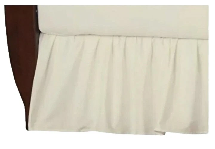 Falda cama cuna percal 100 % algodón natural TL Care, crudo, suave transpirable Foto 2 de 3