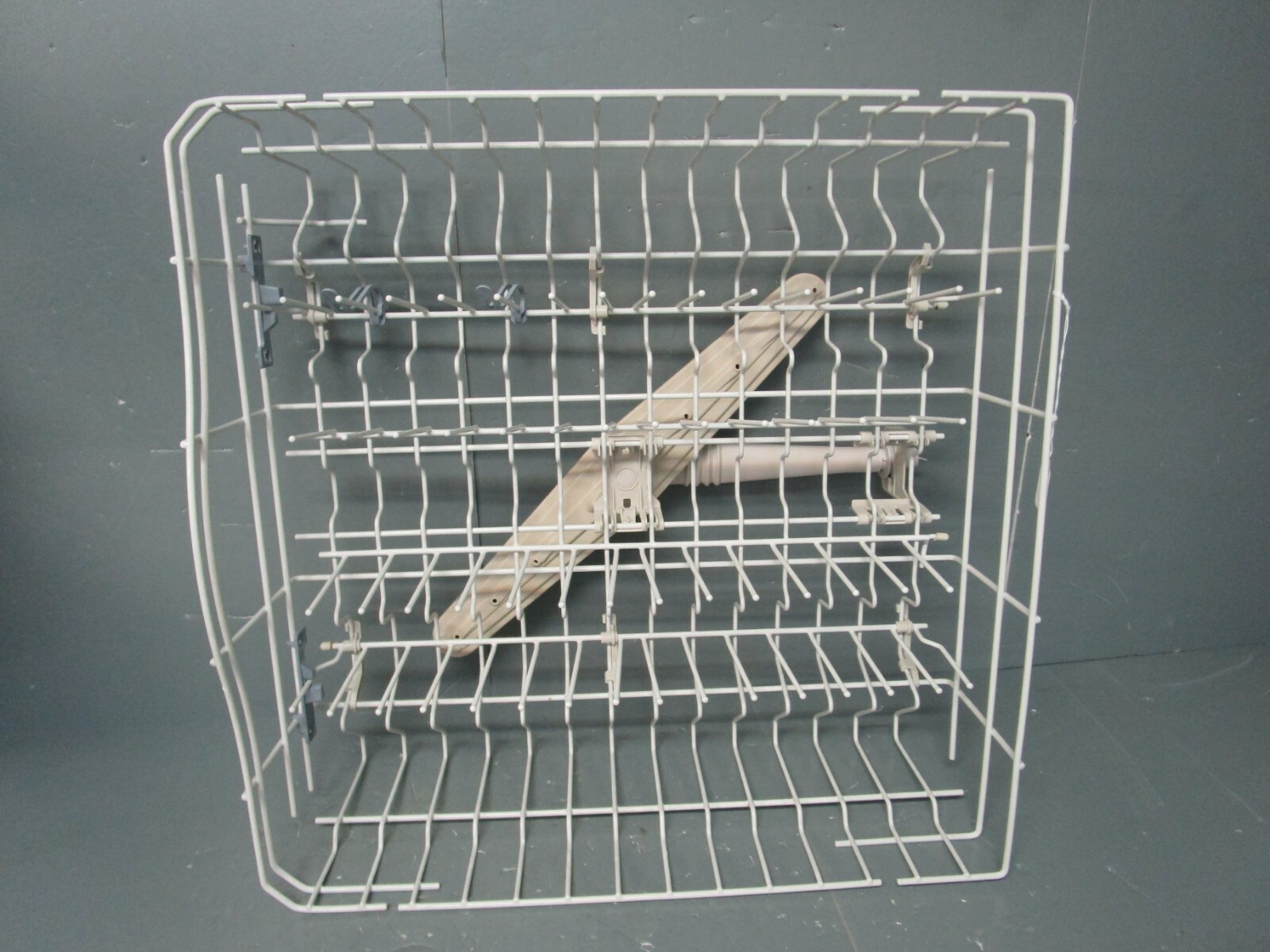 Whirlpool Dishwasher Upper Rack w/ Spray Arm & Manifold, Light Gray